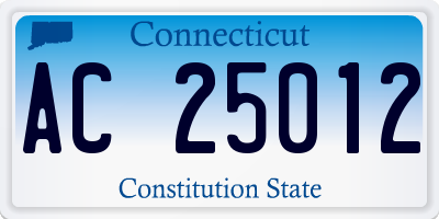 CT license plate AC25012