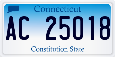 CT license plate AC25018