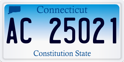 CT license plate AC25021
