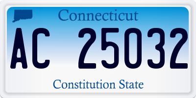 CT license plate AC25032