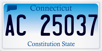 CT license plate AC25037