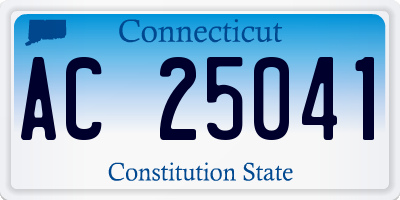 CT license plate AC25041