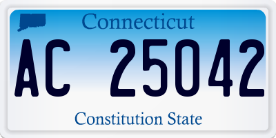CT license plate AC25042