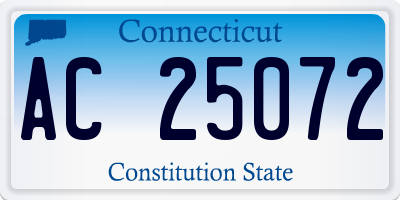 CT license plate AC25072