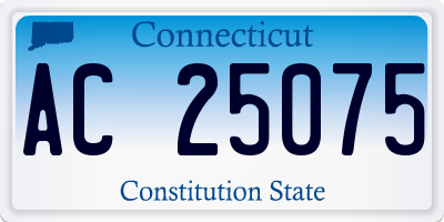 CT license plate AC25075