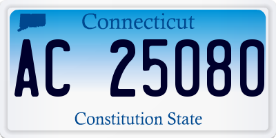 CT license plate AC25080