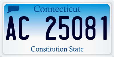 CT license plate AC25081