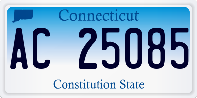CT license plate AC25085