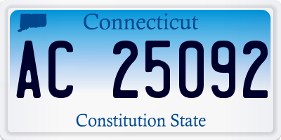 CT license plate AC25092