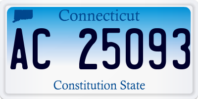 CT license plate AC25093