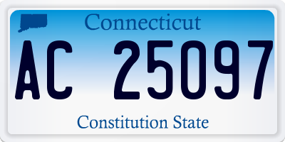 CT license plate AC25097