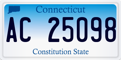 CT license plate AC25098