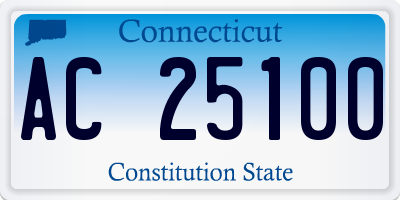 CT license plate AC25100