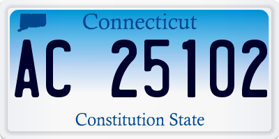 CT license plate AC25102