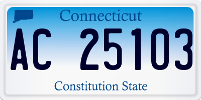 CT license plate AC25103