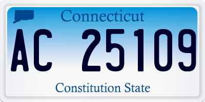 CT license plate AC25109