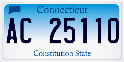 CT license plate AC25110