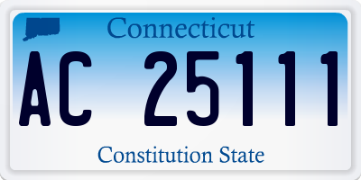 CT license plate AC25111