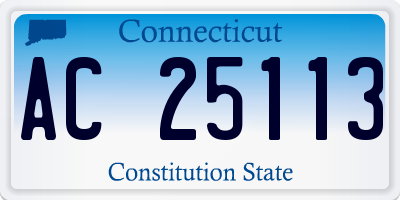 CT license plate AC25113