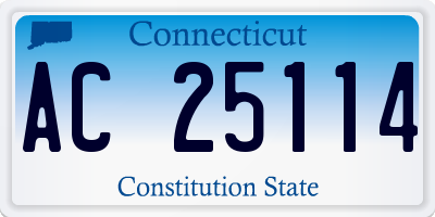 CT license plate AC25114