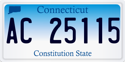 CT license plate AC25115