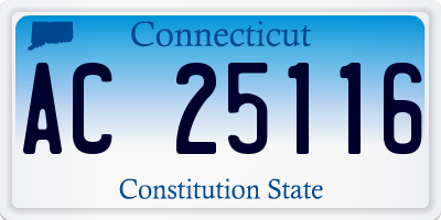 CT license plate AC25116