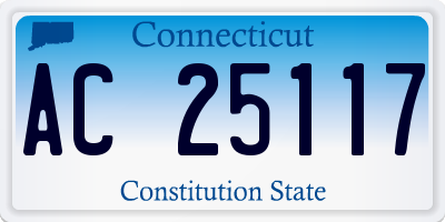 CT license plate AC25117