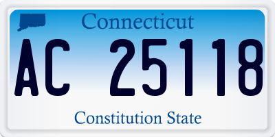 CT license plate AC25118