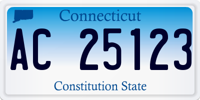 CT license plate AC25123