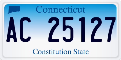 CT license plate AC25127