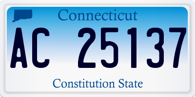 CT license plate AC25137