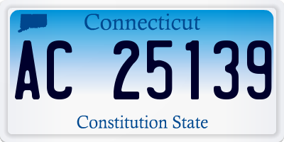 CT license plate AC25139