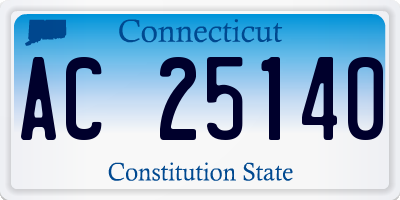 CT license plate AC25140