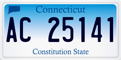 CT license plate AC25141