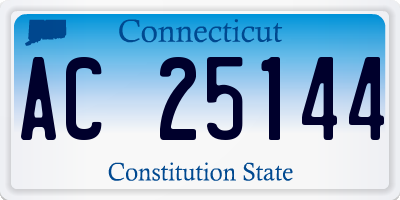 CT license plate AC25144