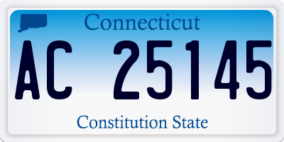 CT license plate AC25145