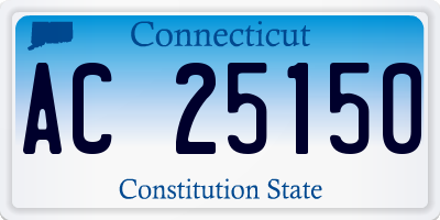 CT license plate AC25150