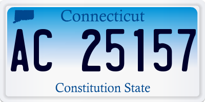 CT license plate AC25157