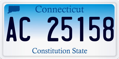 CT license plate AC25158