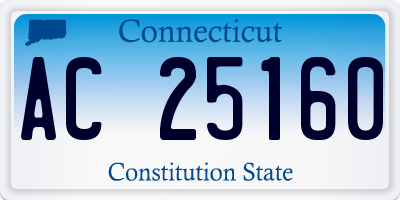 CT license plate AC25160