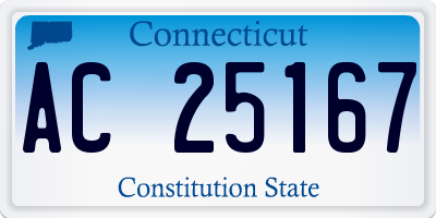 CT license plate AC25167