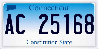 CT license plate AC25168