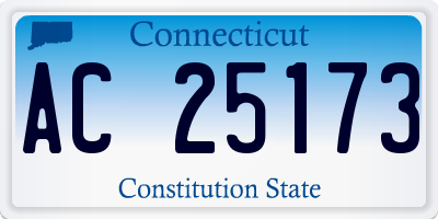 CT license plate AC25173