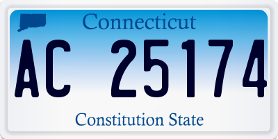 CT license plate AC25174