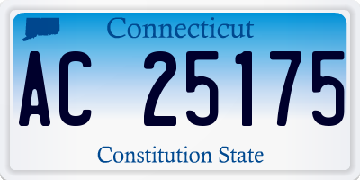 CT license plate AC25175