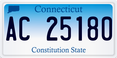 CT license plate AC25180