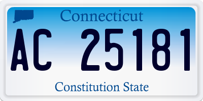 CT license plate AC25181