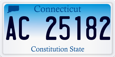 CT license plate AC25182