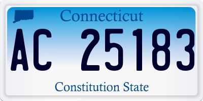 CT license plate AC25183