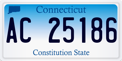 CT license plate AC25186